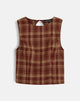 Bild von Felia Tie Back Top in Red Check