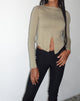Image von MOTEL X JACQUIE Fenrin Langarm Schmetterling Jersey Top in London Fog