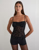 Bild des Fierza Cami-Oberteils in Pretty Petal Flock Black