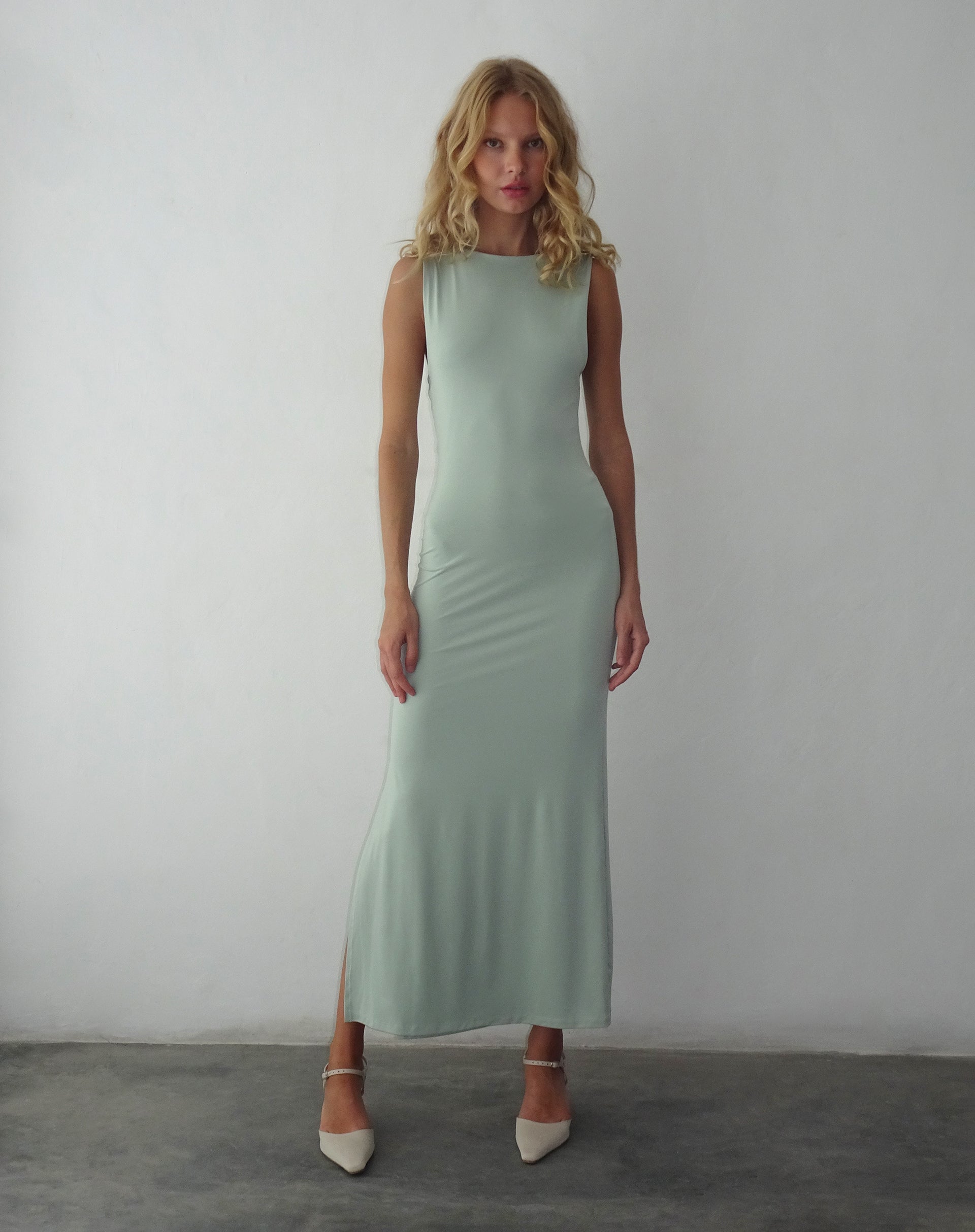 Bild von Flo Maxikleid in Slinky Mint