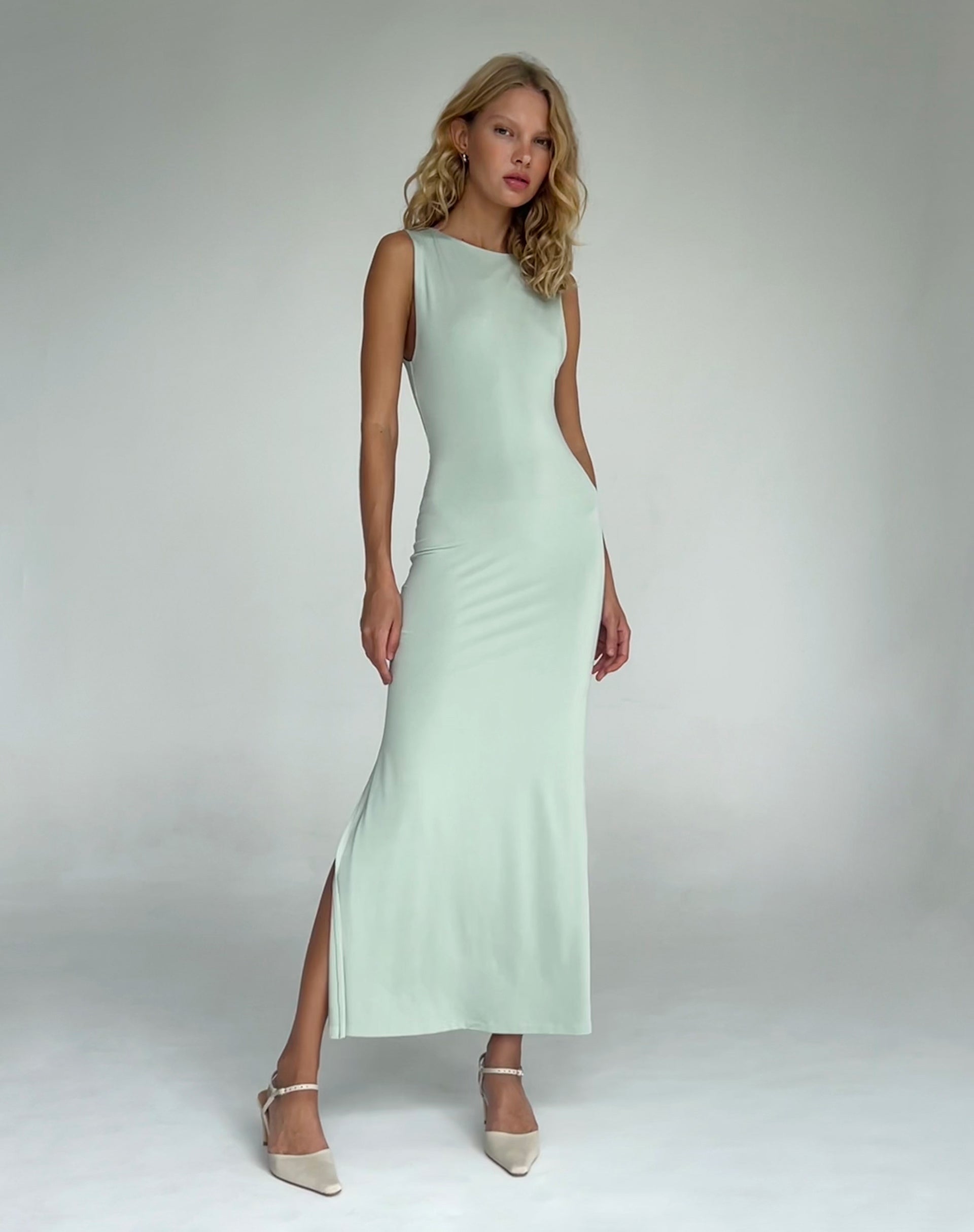 Bild von Flo Maxikleid in Slinky Mint
