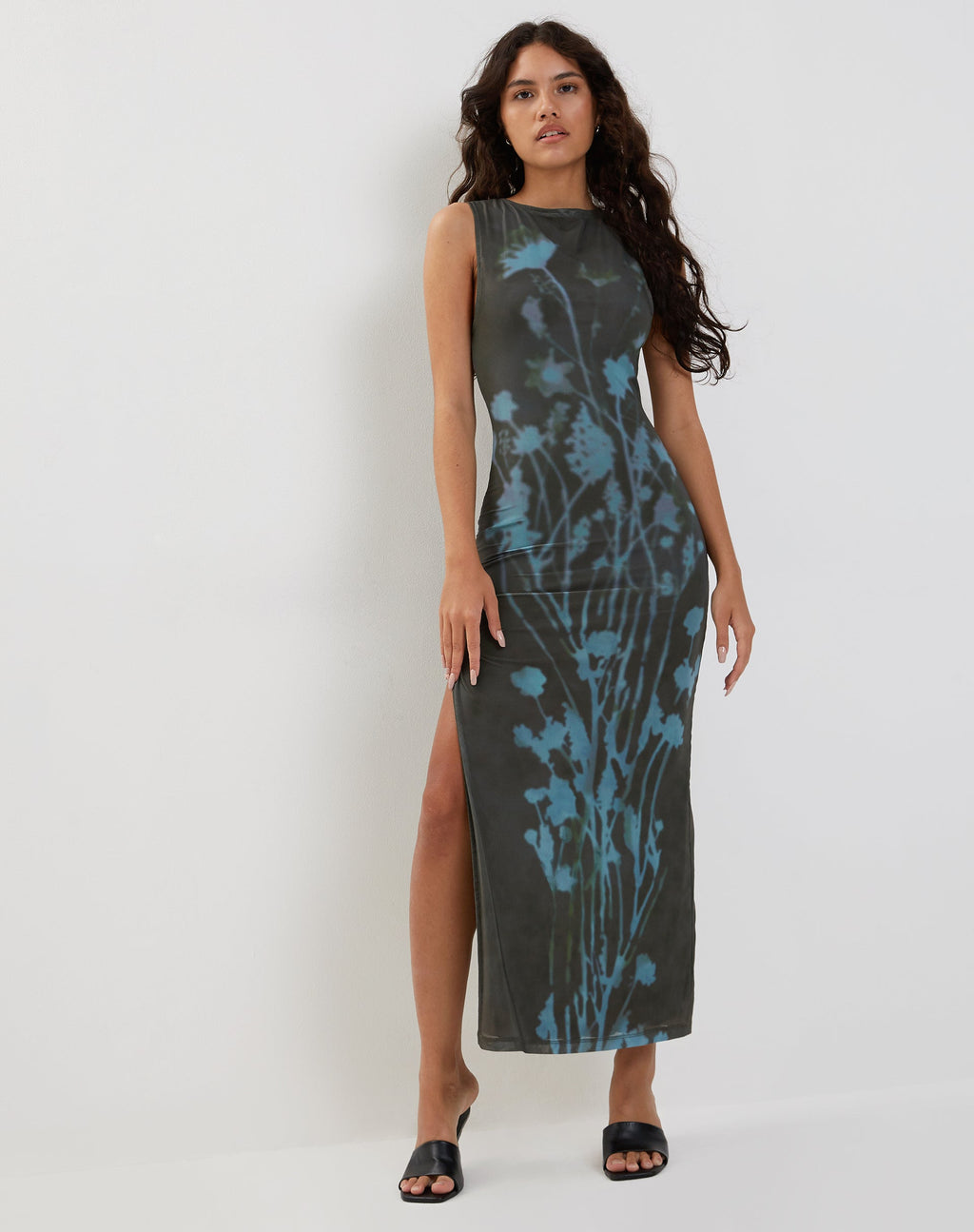 Flo Midikleid aus Lumen Mesh Grün
