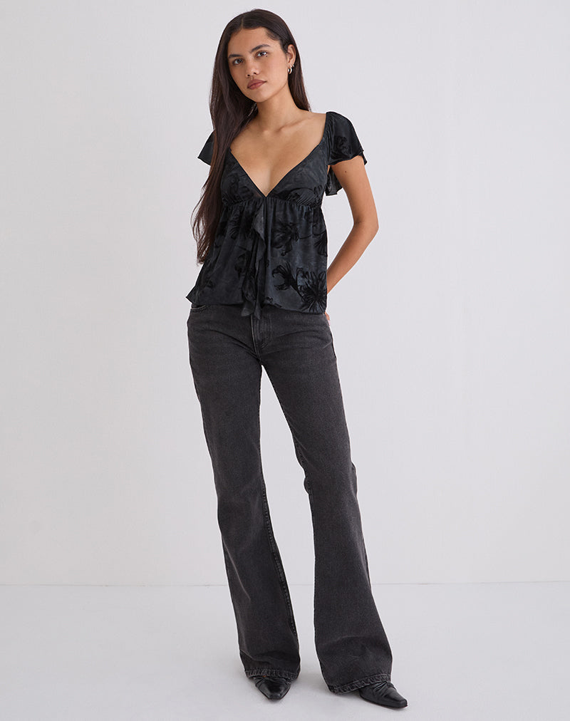 Image of Fonzie Cami Top in Burnout Velvet Grey