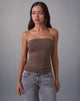 Bild des Foster Bandeau-Oberteils aus Rayon-Jersey in Deep Taupe