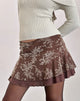 Bild von Friska Minirock in Floral Blooming Vines Braun