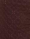 Stretch Broderie Braun