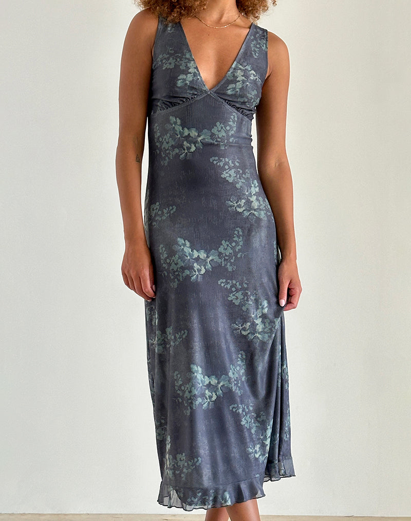Abbildung: Gabriela Midikleid in verblasstem Botanical Green
