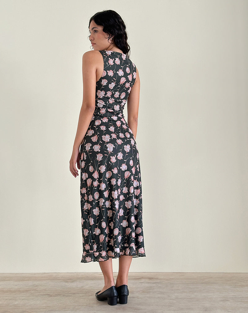 Image of Gabriela Midikleid in Falling Rose Jet Black