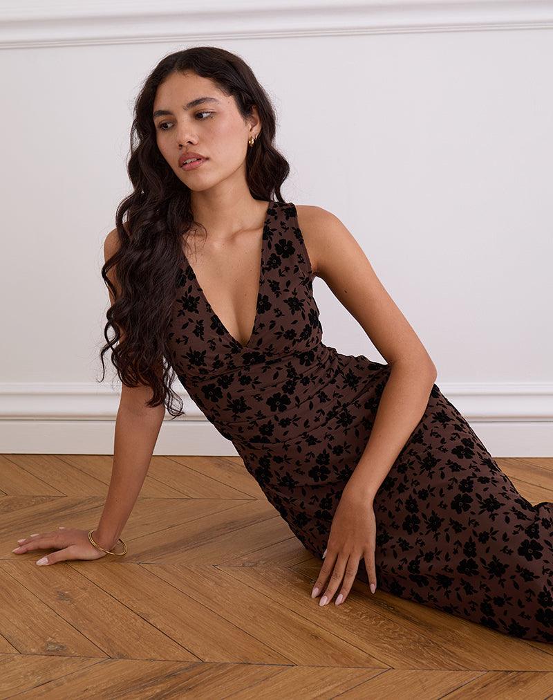 Image of Gabriela Midikleid in Garden Floral Braun