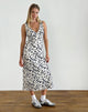 Abbildung von Gabriela Midikleid in Grunge Floral Flock Creme