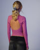 Image of Gelbon Open Back Long Sleeve Top aus Kaschmir Rosa