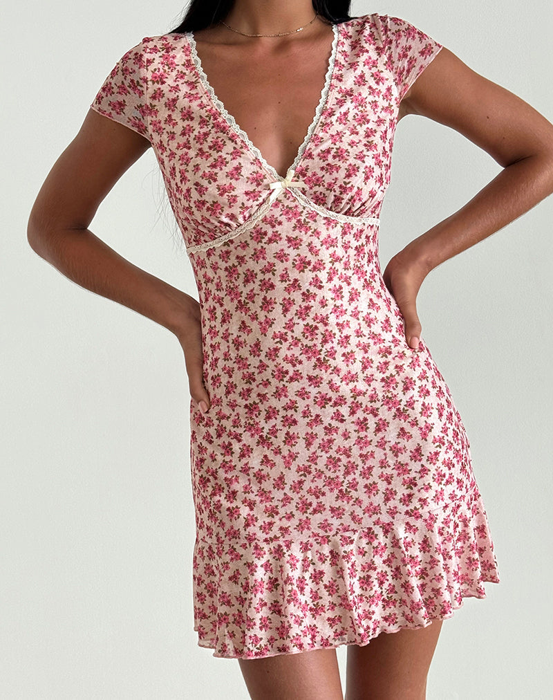 Ginevra Kleid in Gardenia Romantisch mit Spitzenbesatz
