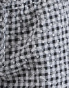 Floral Gingham Schwarz