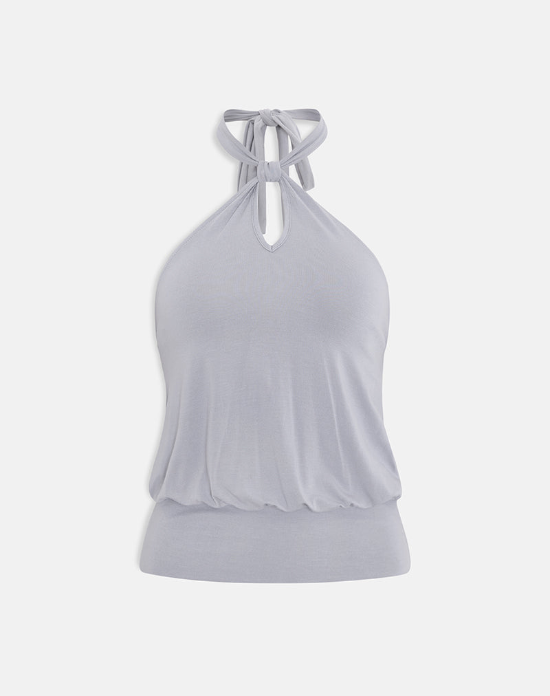 Bild des Giunea Knot Halter Top in Lila-Grau