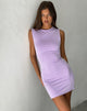 Bild von Gleny Racer Neck Bodycon Mini Dress in Slinky Lilac