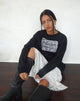 Image of Glo Oversized Sweatshirt in Schwarz mit Heartbreaker-Grafik