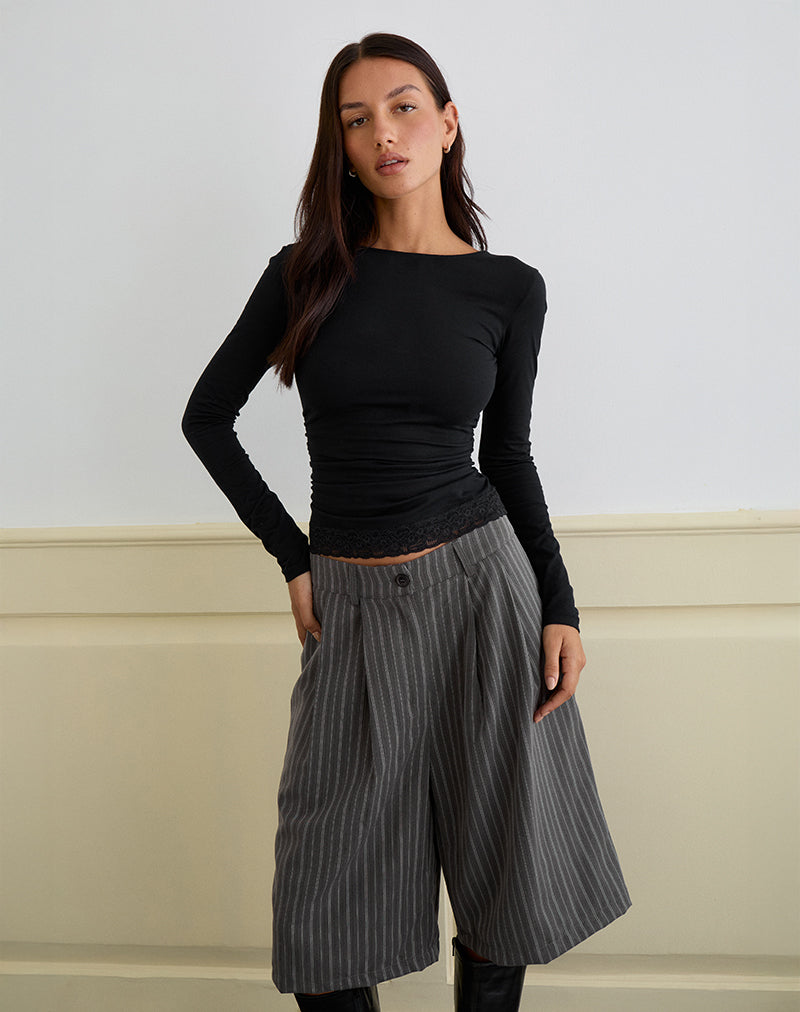 Bild von Asha Short in Nadelstreifen Charcoal