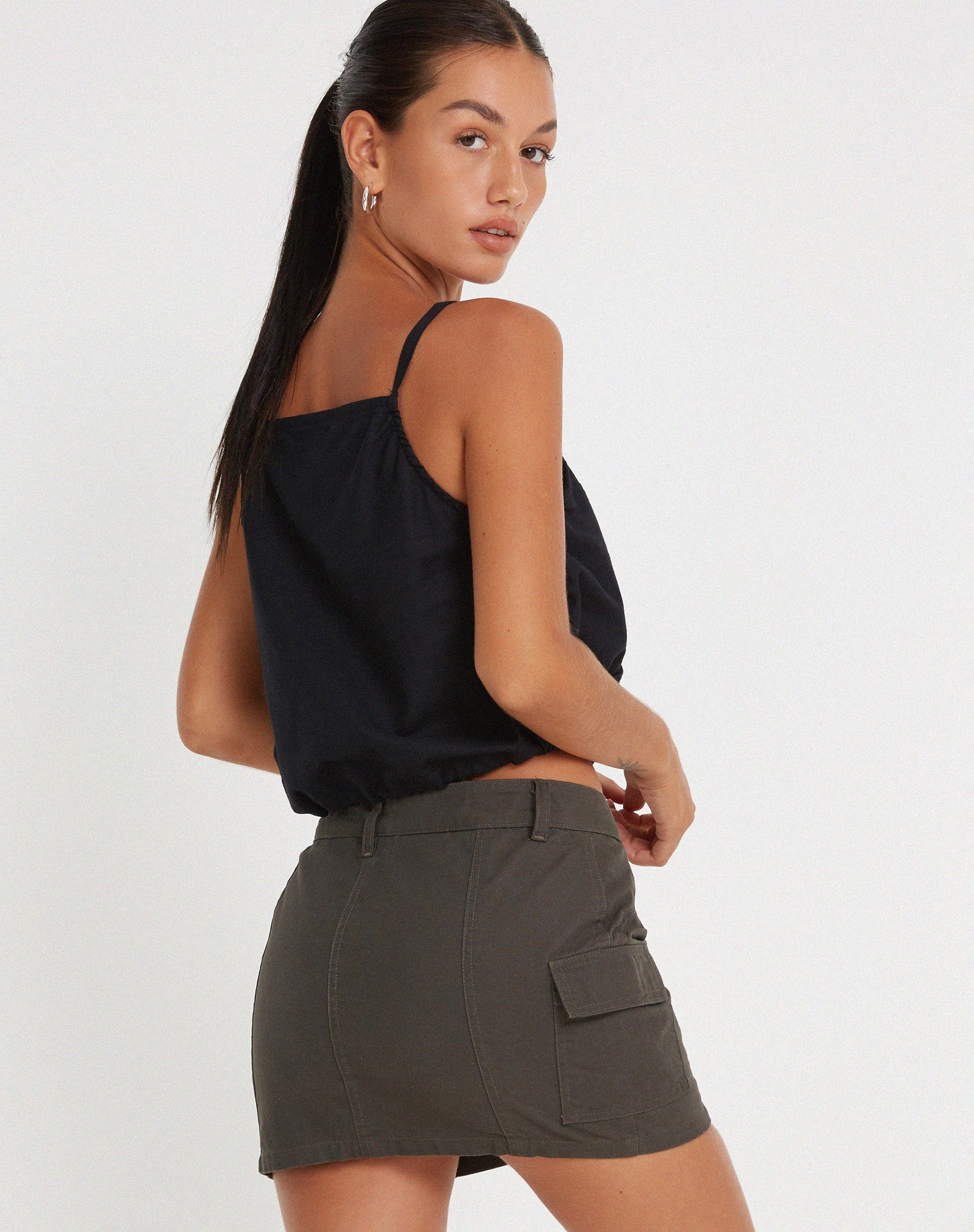 Bild von Gret Crop Top in Schwarz