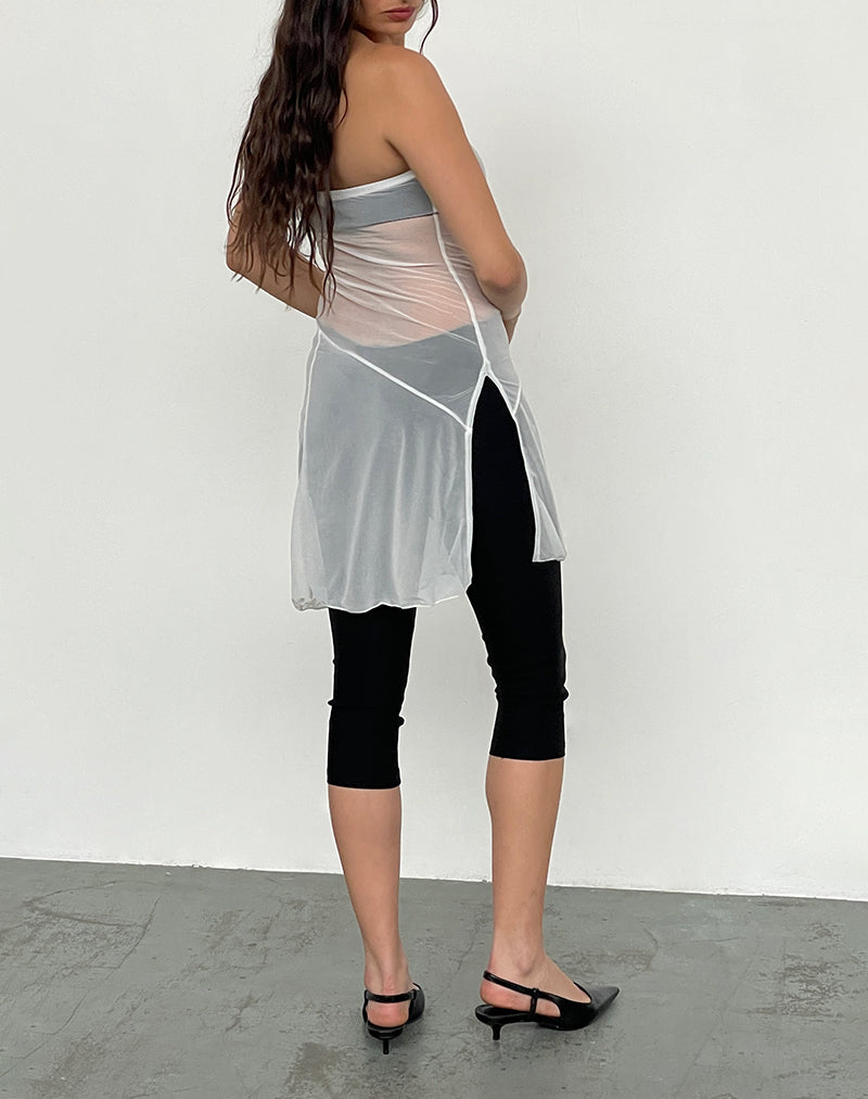 Image of Gretchen Bandeau-Minikleid in schlichter Creme