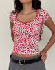 Bild von Grodi Fitted Top in Strawberry 2023 Print