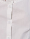  Popeline Weiß mit Broderie-Besatz