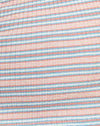 Gestreifte Rippe Blau und Pfirsich