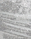 Vorhang Pailletten Silber Chrom