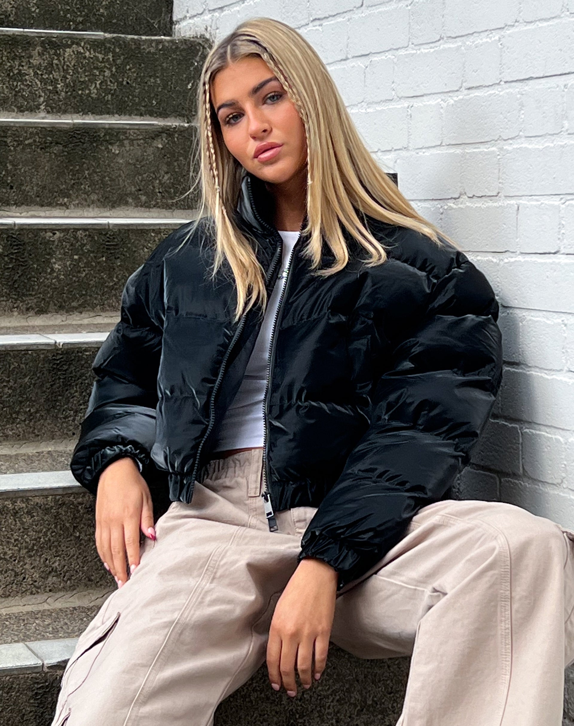 Image of Guntur Puffa Jacket in Schwarz