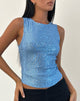 Bild von Hala Top in Drape Mini Pailletten Hellblau