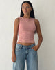 Bild von Hala Vest Top in Rosa mit Roségold-Folie