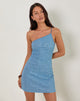 Image of Hamal Minikleid aus Pailletten Blau