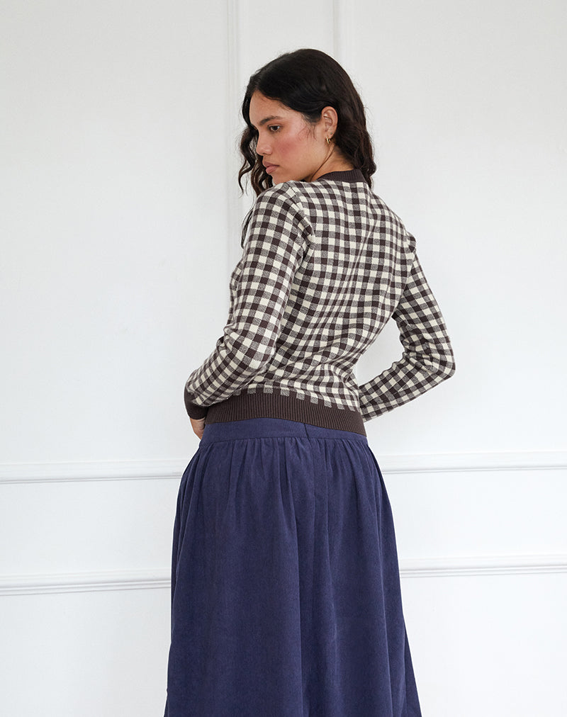 Bild von Hanudia Cardi in Gingham Braun