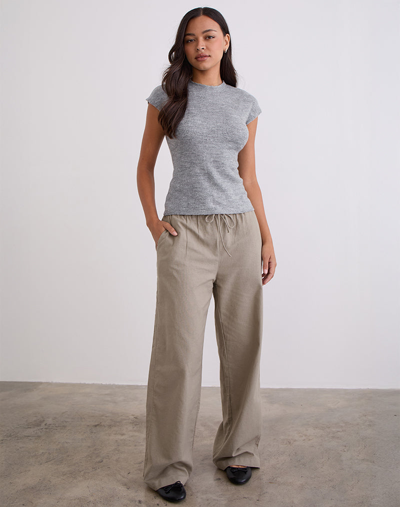 Wasic Hose mit weitem Bein in Biscotti
