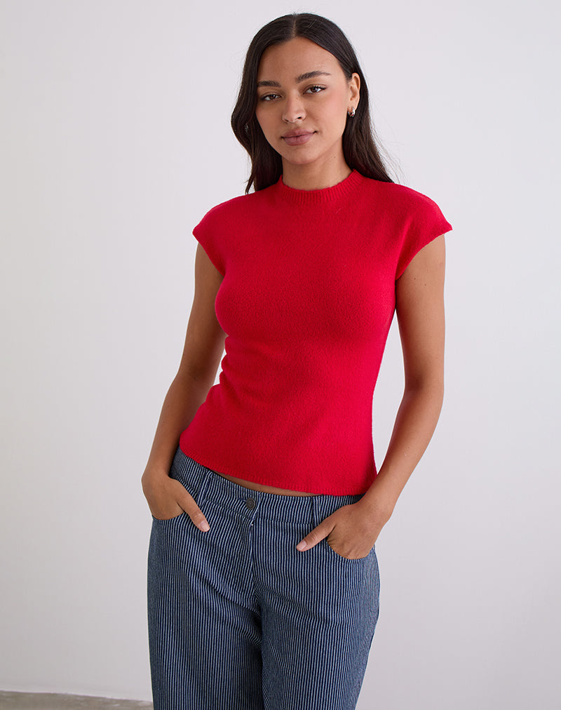 Bild von Hanuva Top in Rot gestrickt