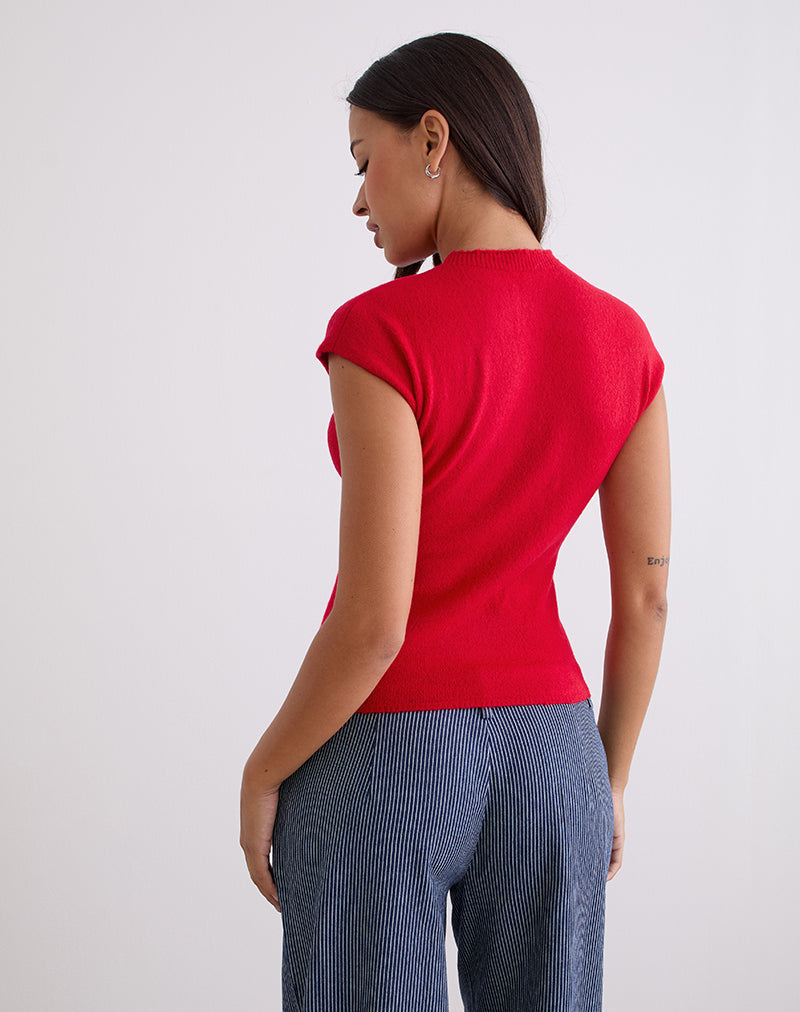 Bild von Hanuva Top in Rot gestrickt
