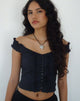Bild von Alderidge Bardot Korsett Top in Schwarz