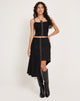 Bild von Carlisia Asymmetrischer Midirock in Schwarz