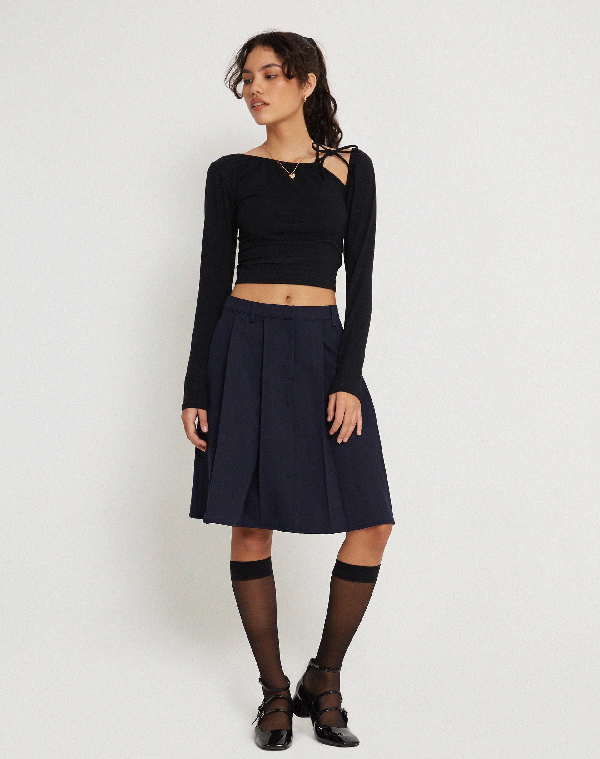 Image of Hedva Langärmeliges Top in Schwarz