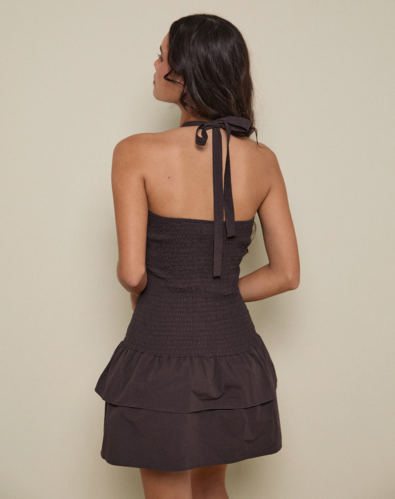 Image of Herais Minikleid mit Rollkragen in tiefem Mahagoni