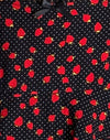 Erdbeere Polka Schwarz