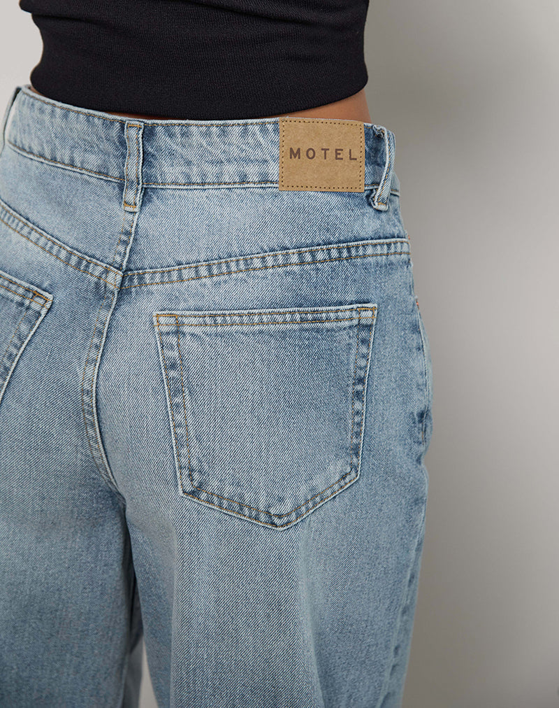 Bild von High Rise Barrel Jean in Bleu