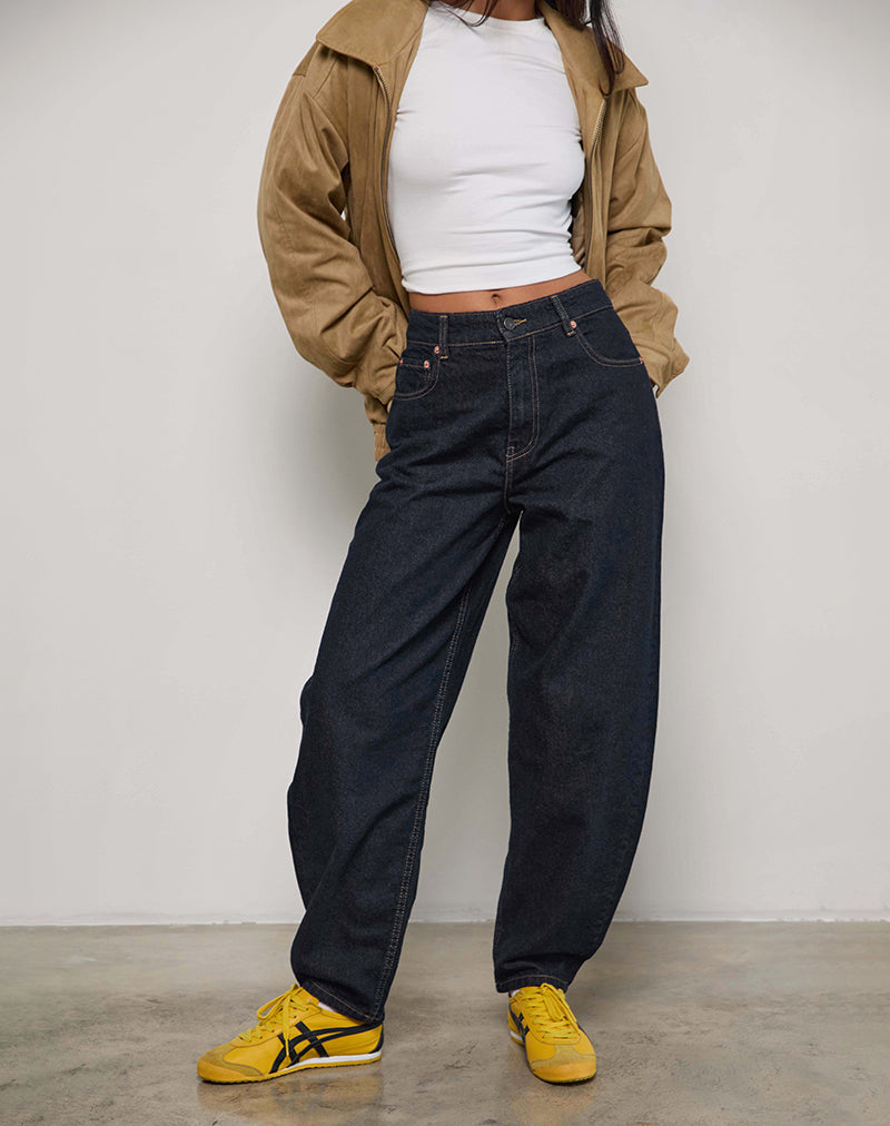 Bild von High Rise Barrel Jean in Indigo