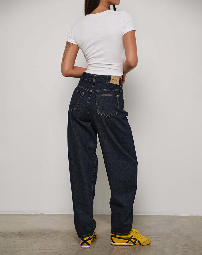 Bild von High Rise Barrel Jean in Indigo