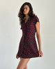 Image of Holmana Minikleid in Erdbeere Polka Schwarz