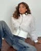 Image of Homari Zottelige Kunstfelljacke in Creme