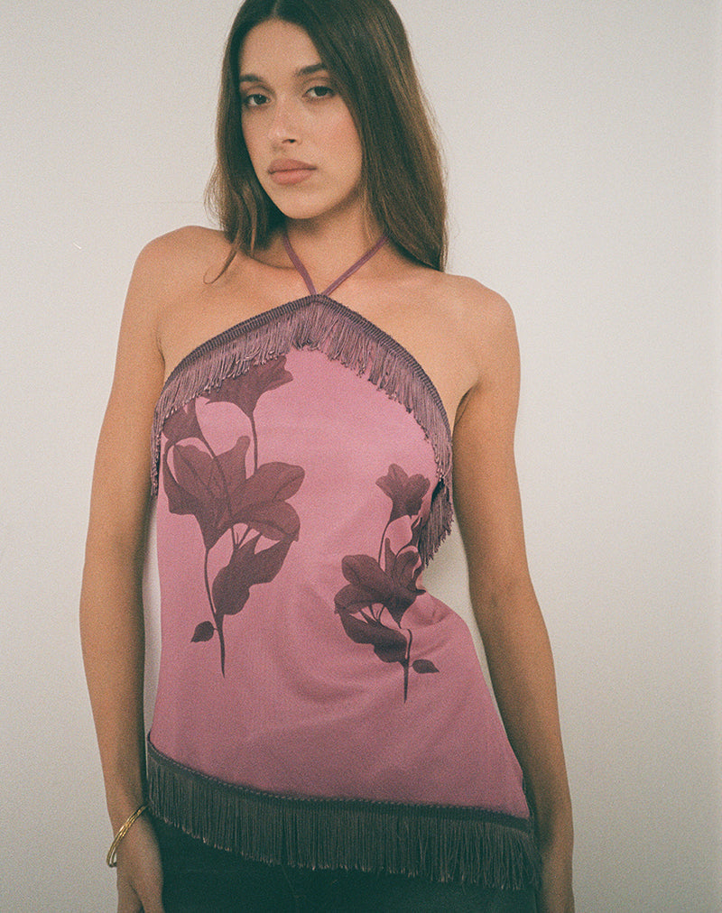 Image of Howard Fransen-Top in Tonal Flower Mauve