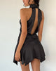 Image of Hydri Satin Mini-Kleid mit Neckholder in Schwarz