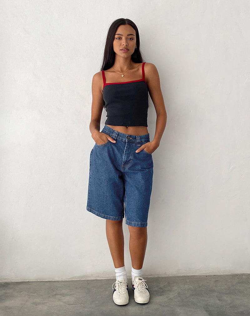Bild von Low Rise Skater Shorts in Core Blue Stone