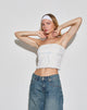 Image of Ilina Bandea Top aus Spitze Elfenbein