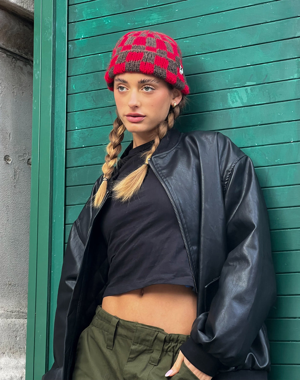 Benta Jacke in PU Schwarz